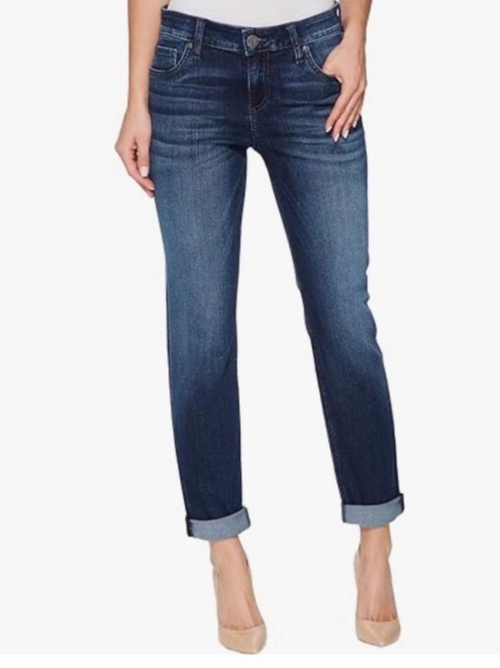 Kut from the Kloth Katy Boyfriend Jeans 28” Inseam Womens Size 16 Medium Wash